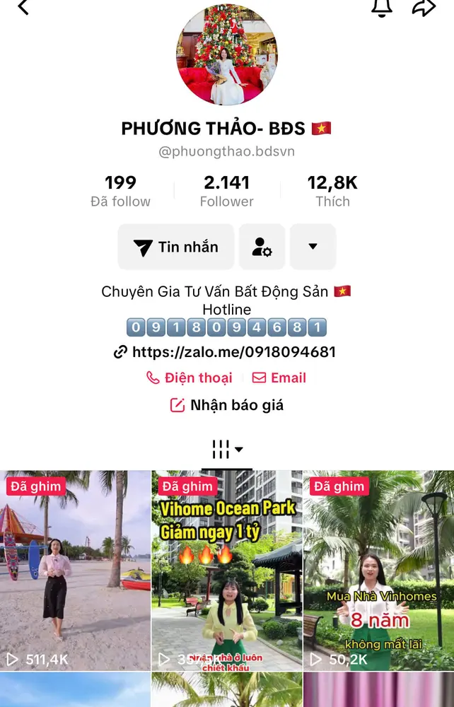 Kênh TikTok Phương Thảo BĐS